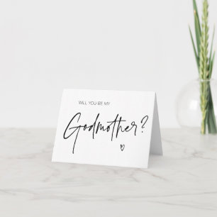 Wil je mijn peetmoeder zijn die Godmother-voorstel Kaart