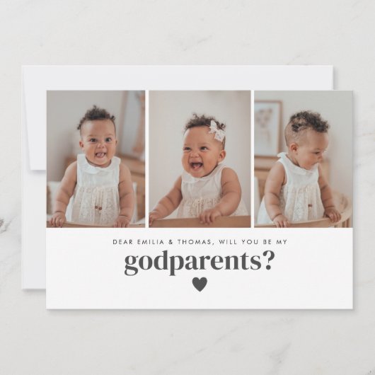 Wil je mijn peetouders zijn Landschapsfoto voorste Kaart (Voorkant)