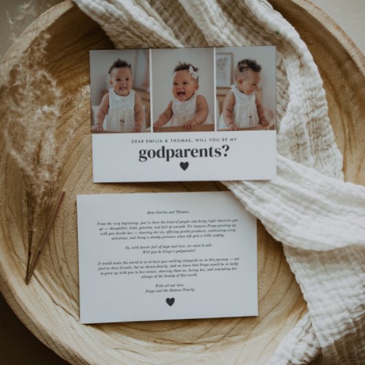 Wil je mijn peetouders zijn Landschapsfoto voorste Kaart