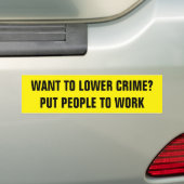 WIL JE MISDAAD LAGER? BUMPERSTICKER (Op auto)
