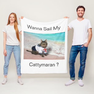 Wil je m'n Cattymaran redden? Fleece Deken