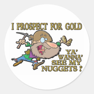 Wil je m'n nuggets zien? ronde sticker