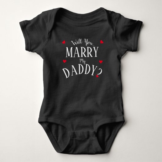 Wil je m'n vader trouwen? Baby Bodysuit (Voorkant)