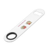 Wil je partner delen? speed flessenopener (Voorkant Gekanteld)