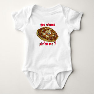 Wil je piz'za me? humoristische parodie op shirt