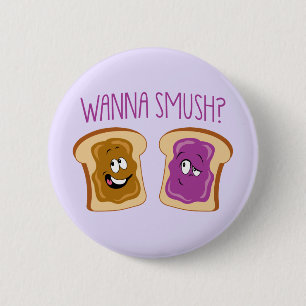 Wil je Smush? Ronde Button 5,7 Cm