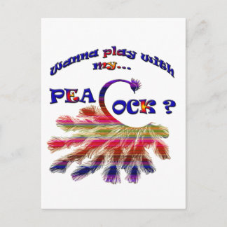 Wil je spelen met mijn Peacock? Briefkaart