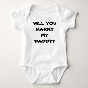 WIL JE TROUWEN MET MIJN PAPA VOORSTEL SHIRT? ROMPER