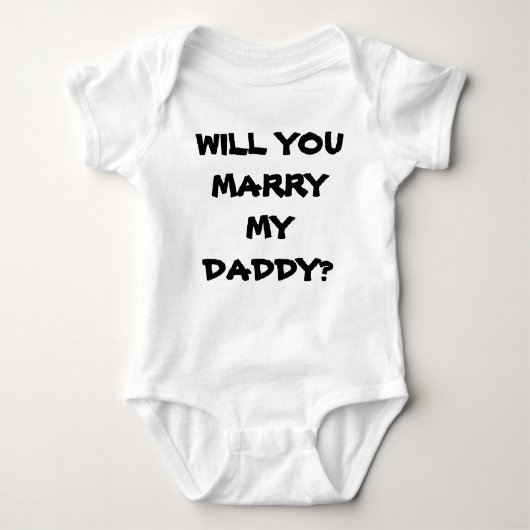 WIL JE TROUWEN MET MIJN PAPA VOORSTEL SHIRT? ROMPER (Voorkant)