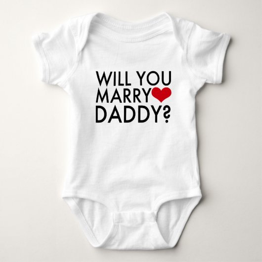 Wil je trouwen papa? romper (Voorkant)