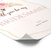 "Wil jij mijn bruidsmeisje zijn?" Poster (Hoek)