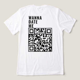 Wil me date aangepaste QR code scan me haar cadeau Tri-Blend Shirt