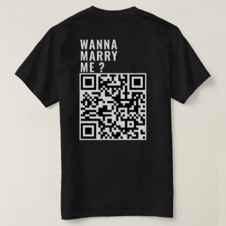 Wil met me trouwen aangepaste QR code scan me haar T-shirt