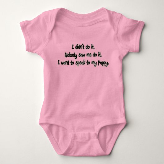 Wil met Pappy spreken Romper (Voorkant)