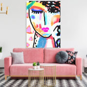 Wil niet Abstracte Verrekte Druk van het Canvas sp (Insitu (Woonkamer))