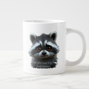 Wil niet werken Raccoon Animal Extra Grote Beker