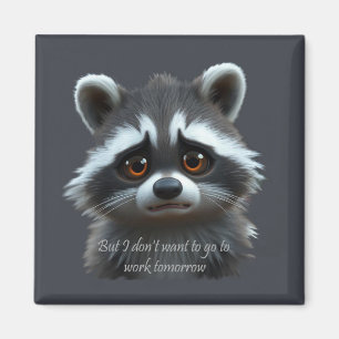 Wil niet werken Raccoon Animal Magneet
