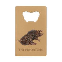 Wilbur - een merkwaardig varken. kredietkaart flessenopener