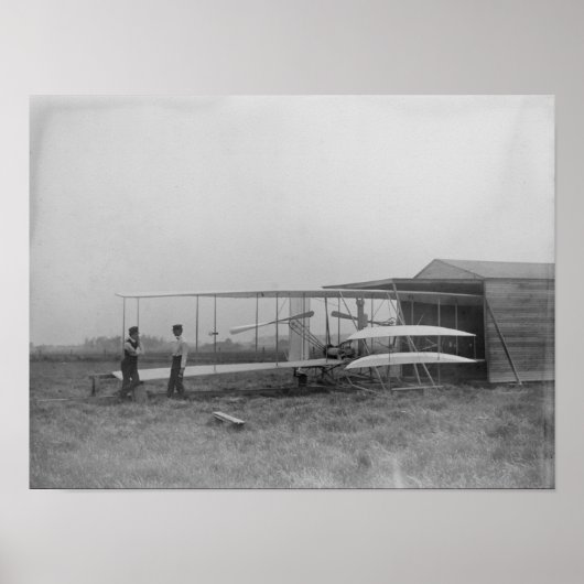 Wilbur & Orville Wright in 2e aangedreven machine Poster (Voorkant)