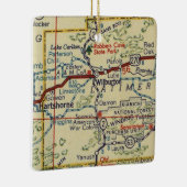 Wilburton OK  Kaart Keramisch Ornament (Rechts)