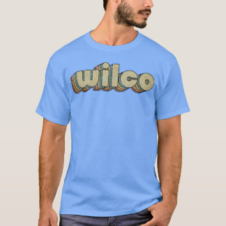 Wilco Vintage Regenboogtypografie Stijl 70s meisje T-shirt