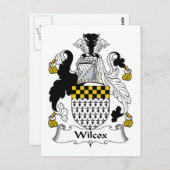 Wilcox Family Crest Briefkaart (Voorkant / Achterkant)
