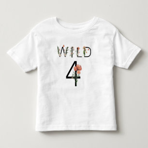 Wild 4 Wildbloemen 4e verjaardag Kinder Shirts