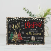 Wild About Christmas Party Invitation (Debout devant)