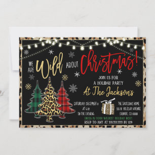 Wild About Christmas Party Invitation