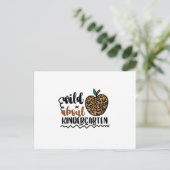 Wild About Kindergarten - Cute Teacher Briefkaart (Staand voorkant)