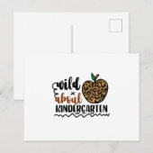 Wild About Kindergarten - Cute Teacher Briefkaart (Voorkant / Achterkant)