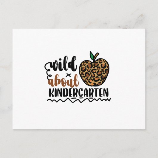 Wild About Kindergarten - Cute Teacher Briefkaart (Voorkant)