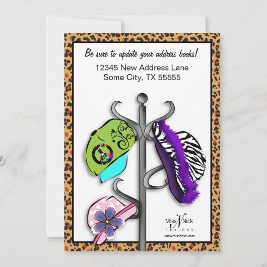 Wild About Our New Home Moving Faire-part (Dos)