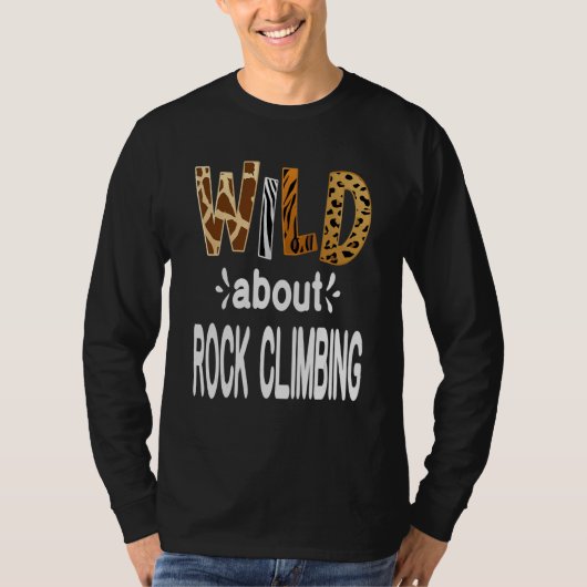 Wild About Rock Climbing T-shirt (Voorkant)