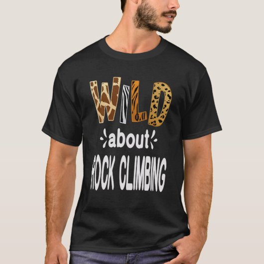 Wild About Rock Climbing T-shirt (Voorkant)