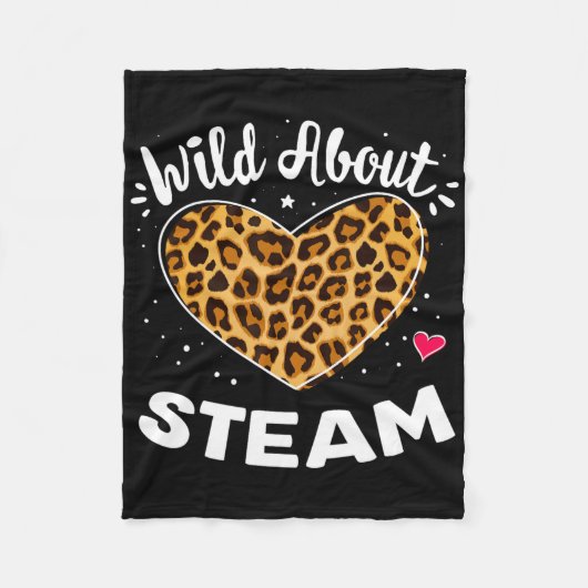 Wild About Steam Leopard Squad Stem Byck To School Fleece Deken (Voorkant)