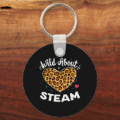 Wild About Steam Leopard Squad Stem Byck To School Sleutelhanger (Voorkant)