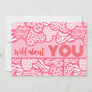 Wild About You Blush Pink Wild Hearts Valentijn Feestdagenkaart