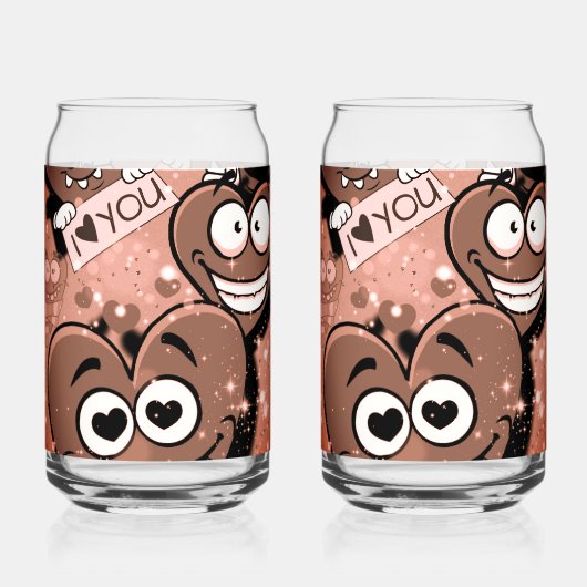 Wild about you Hearts Blikvorm Glas (Voorkant)