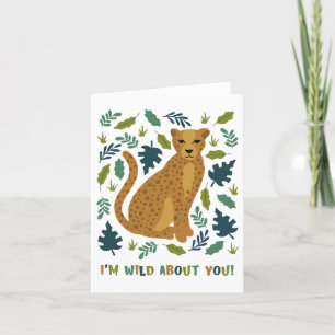 Wild About You Oerwoud Cheetah Valentijn Kaart