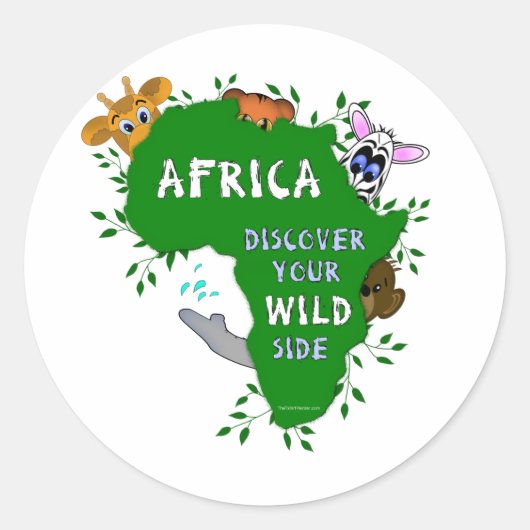 Wild Africa Ronde Sticker (Voorkant)