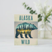  Wild Alaska Beer Reizen Briefkaart (Staand voorkant)