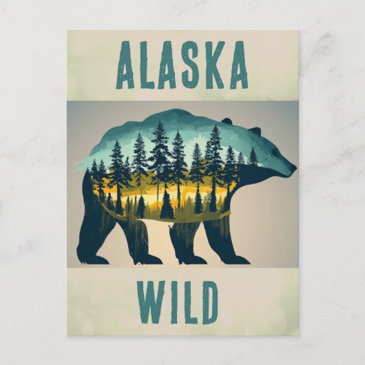  Wild Alaska Beer Reizen Briefkaart (Voorkant)