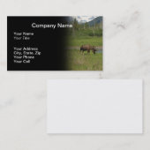 Wild Alaskan Moose Visitekaartje - Black (Voorkant / Achterkant)