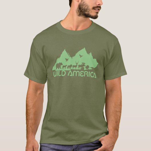 Wild America Wild Life Scalable Vector Graphic T-shirt (Voorkant)