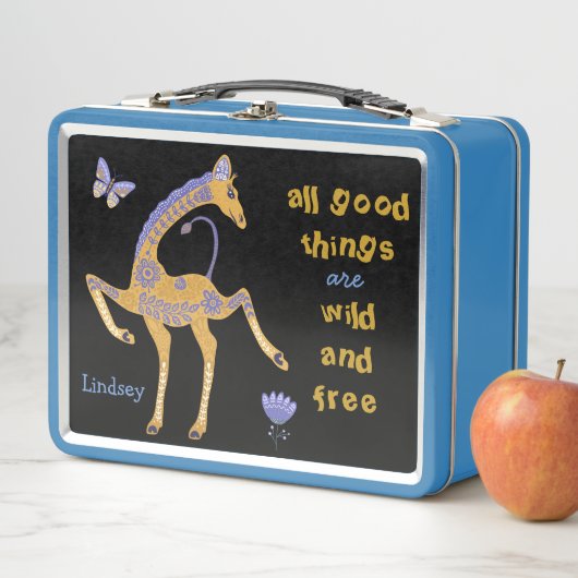 Wild and Free Boho Pattern Giraffe Personalized (In situ)
