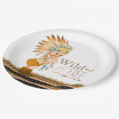 Wild and Free Boys Tribal Baby shower Papieren Bordje (Gekanteld)