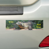 Wild and Free Komodo Dragon Bumpersticker (Op auto)