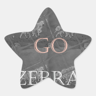 Wild and Free Let's Go!: De reis van een Zebra Ster Sticker