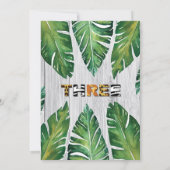 Wild and Three 3e anniversaire invitation safari (Dos)
